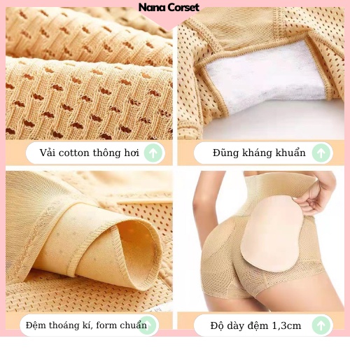 Quần độn mông hông gen bụng cạp cap thông hơi M6201