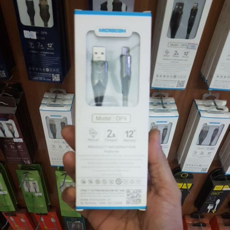Cáp sạc Microcom,Usb TypeC,Sạc pin 100% , chíp sạc tự ngắt ,chất liệu dây dù cao cấp