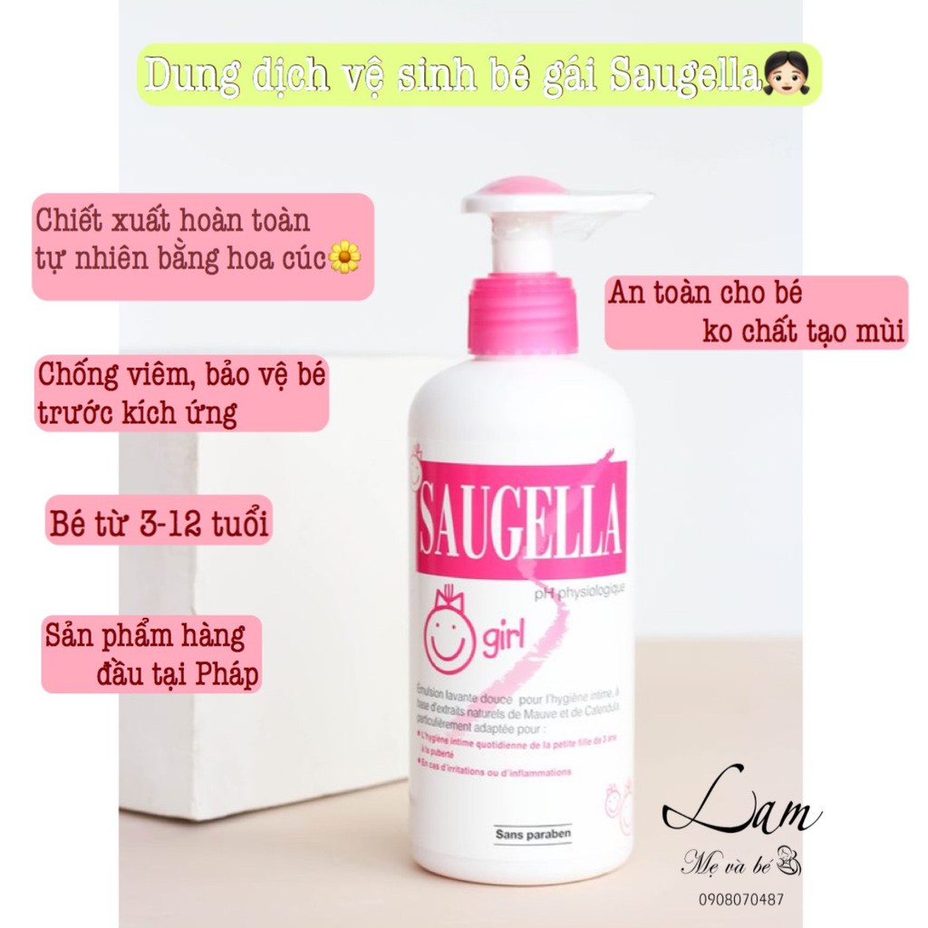 Dung dịch vệ sinh cho bé gái Saugella