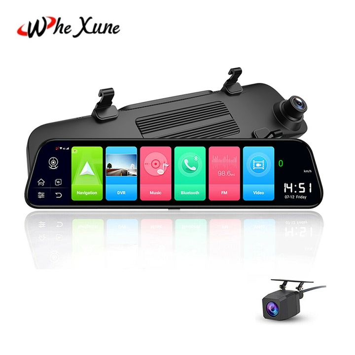 Camera hành trình gắn gương ô tô D50. Thương hiệu cao cấp Whexune, 4G, Wifi, 12 inch [CHÍNH HÃNG - BẢO HÀNH 1 NĂM]