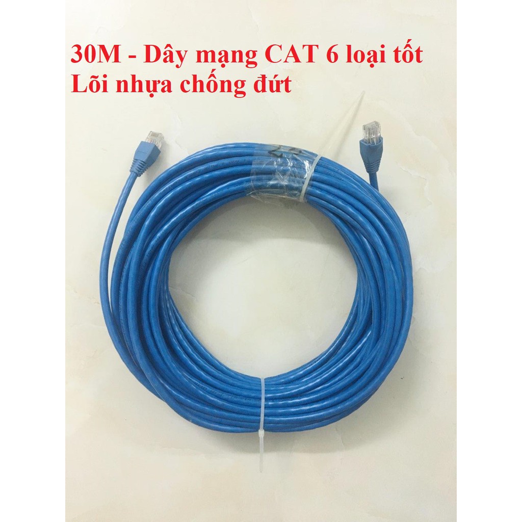 Dây mạng 25m / 30 m CAT 6 (HT-Cable) bấm sẵn 2 đầu