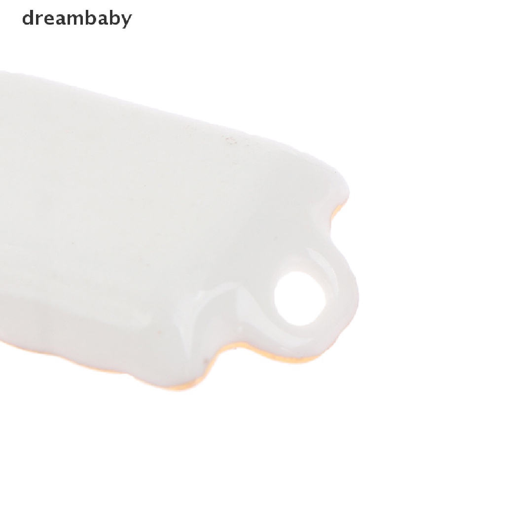 Đĩa đựng thức ăn bằng gốm sứ tỉ lệ 1 / 12 trang trí nhà búp bê