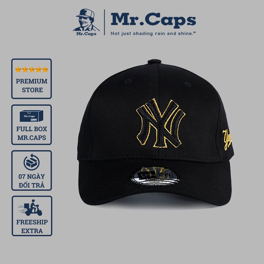 Nón NY lưỡi trai - Nón kết thời trang thể thao unisex logo cạnh cao cấp freesize full hộp dành cho nam nữ của Mrcap NY01