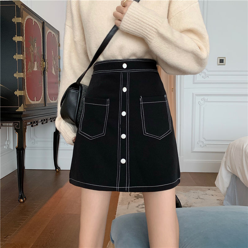 Chân Váy Chữ A Phong Cách Hàn Quốc Thanh Lịch Dành Cho Nữ