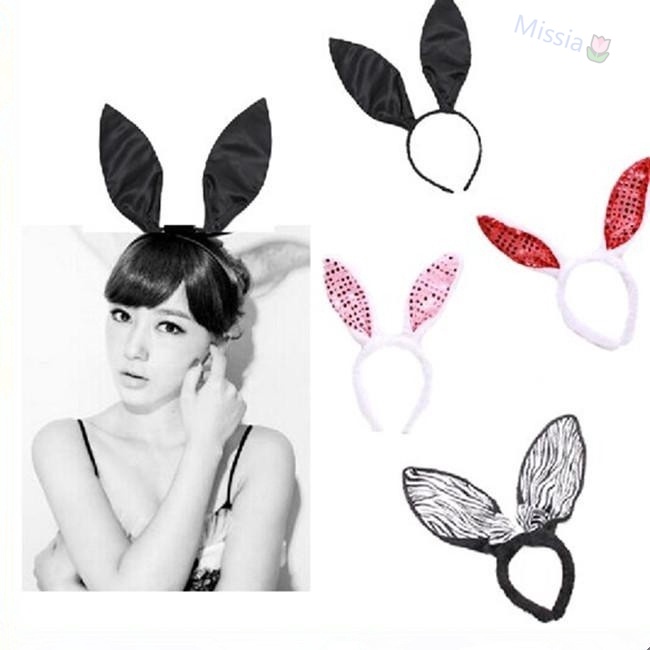 Cài Tóc Tai Thỏ Đính Kim Sa Lấp Lánh Dự Tiệc Hoá Trang