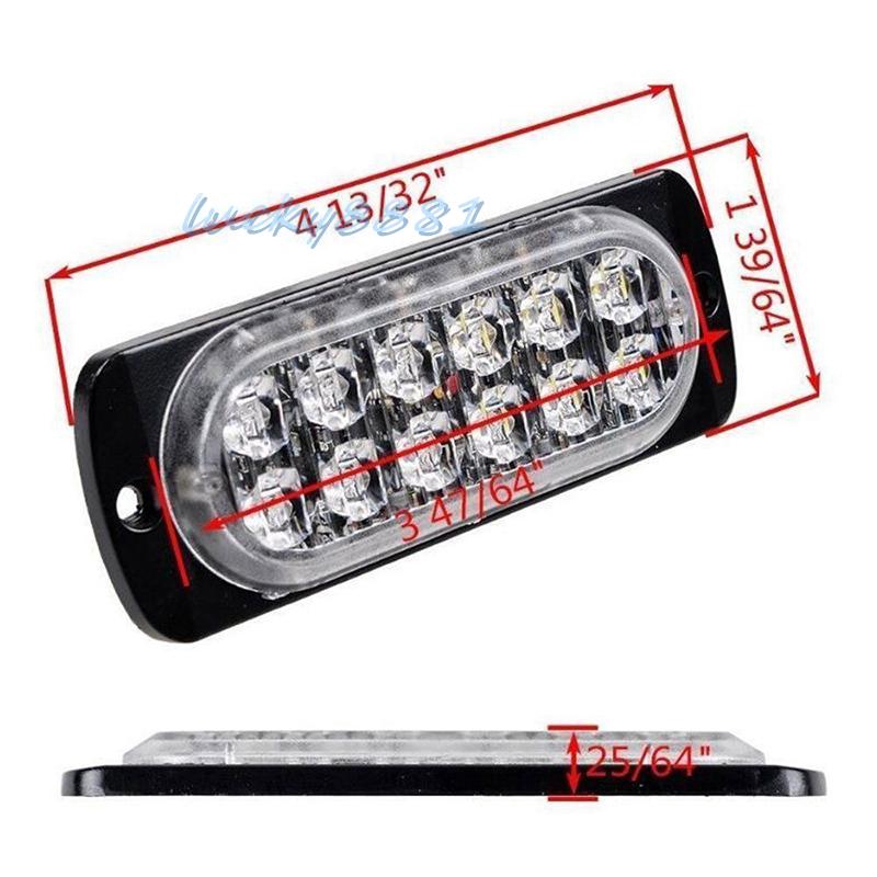 Đèn LED cho xe hơi DC 12-24V 36W màu vàng 12 bóng | BigBuy360 - bigbuy360.vn