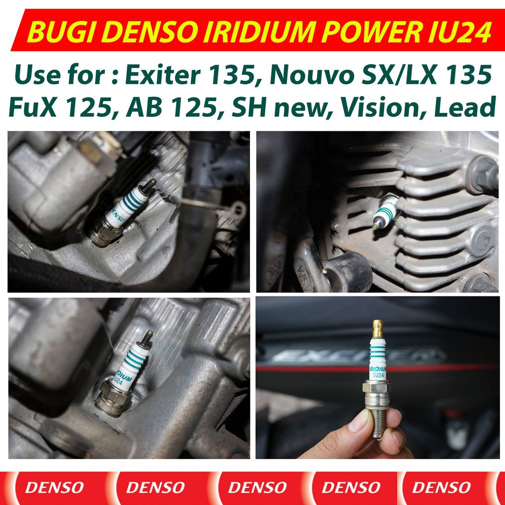 Bugi DENSO IRIDIUM POWER IU 24 ( Exiter 135, Nouvo SX/LX FuX 125, AB 125)