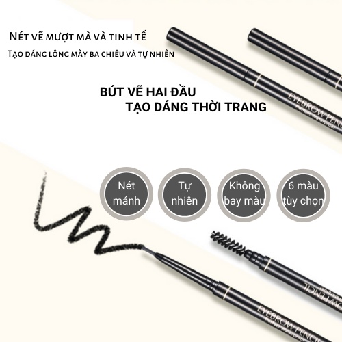 Chì kẻ mày, bút kẻ lông mày 2 đầu chống mồ hôi, nước màu sắc tự nhiên ST2021 | BigBuy360 - bigbuy360.vn
