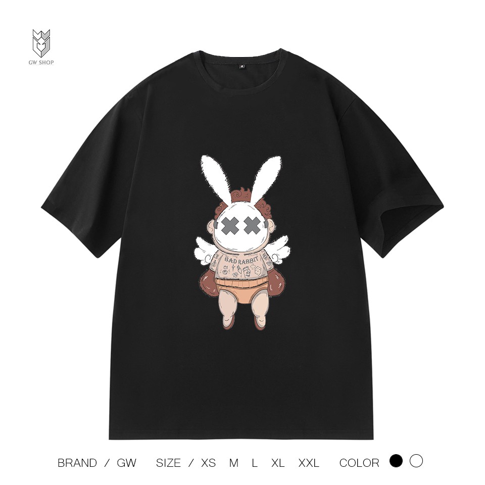 【FREE SHIP】Áo thun unisex nam nữ in Rabbit Angle, áo thun ngắn tay chất vải cotton đẹp co dãn 4 chiều – GW Shop