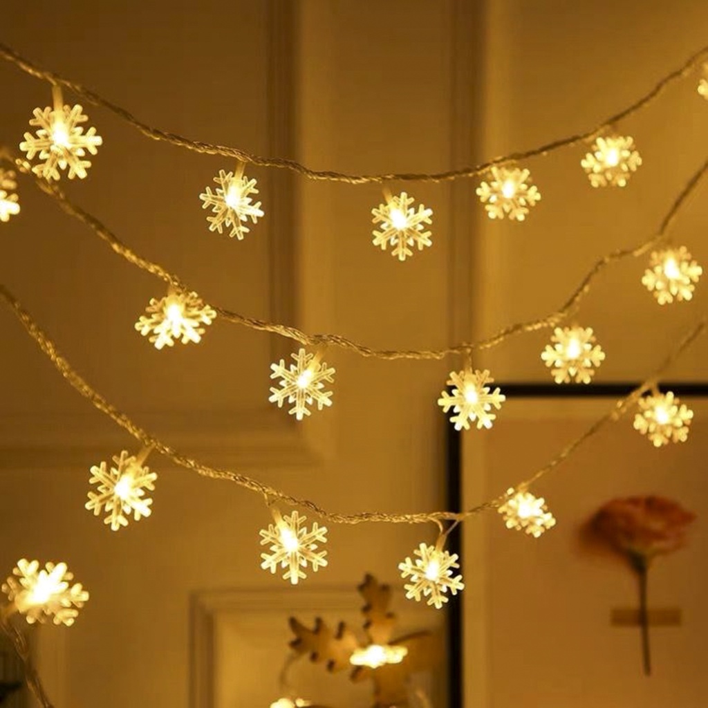 Dây đèn LED hình ngôi sao, bông tuyết cổng USB ⚡FREE SHIP⚡ tiện lợi trang trí nhà cửa, phòng tiệc