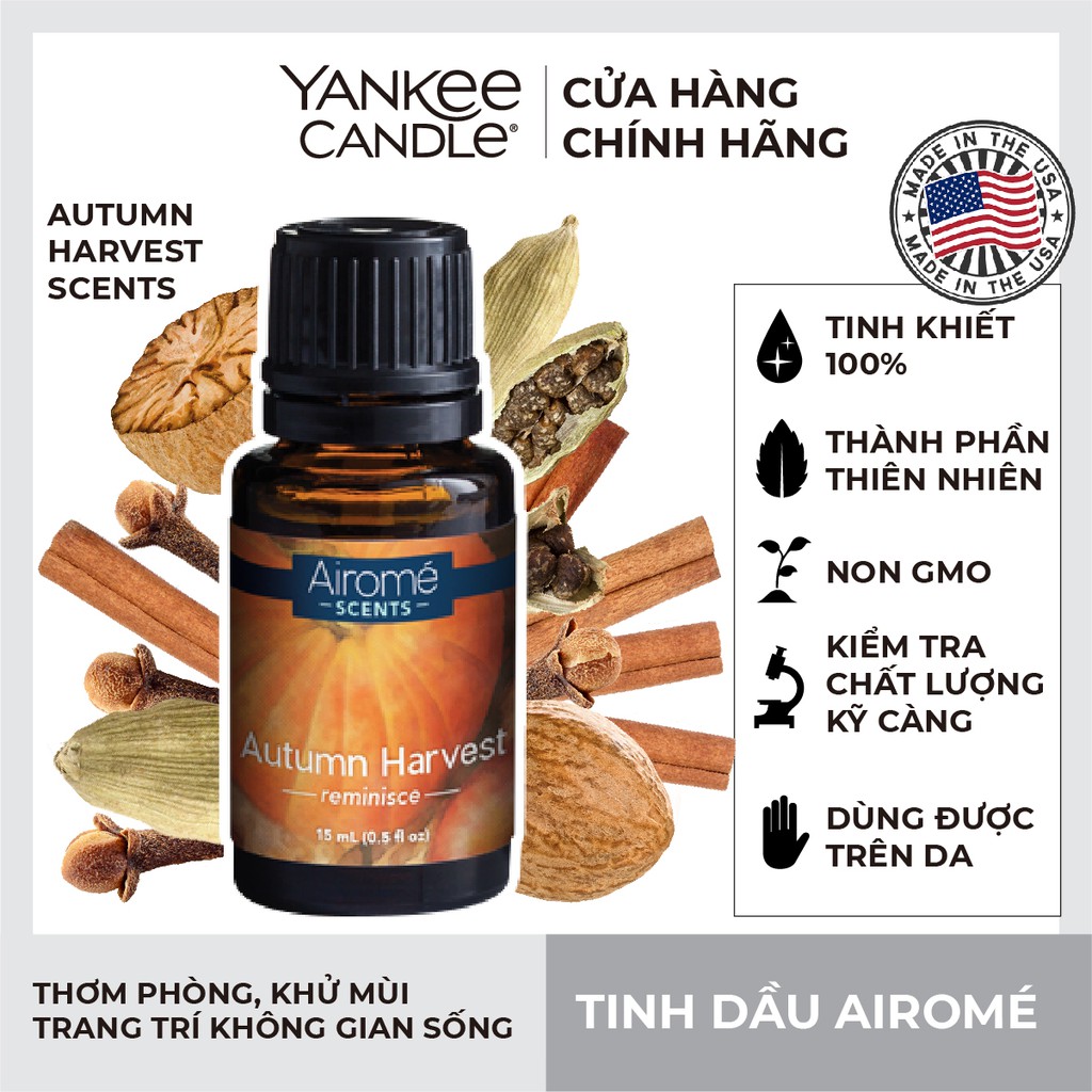 Tinh dầu Airomé Yankee Candle - Autumn Harvest Scents 15ml
