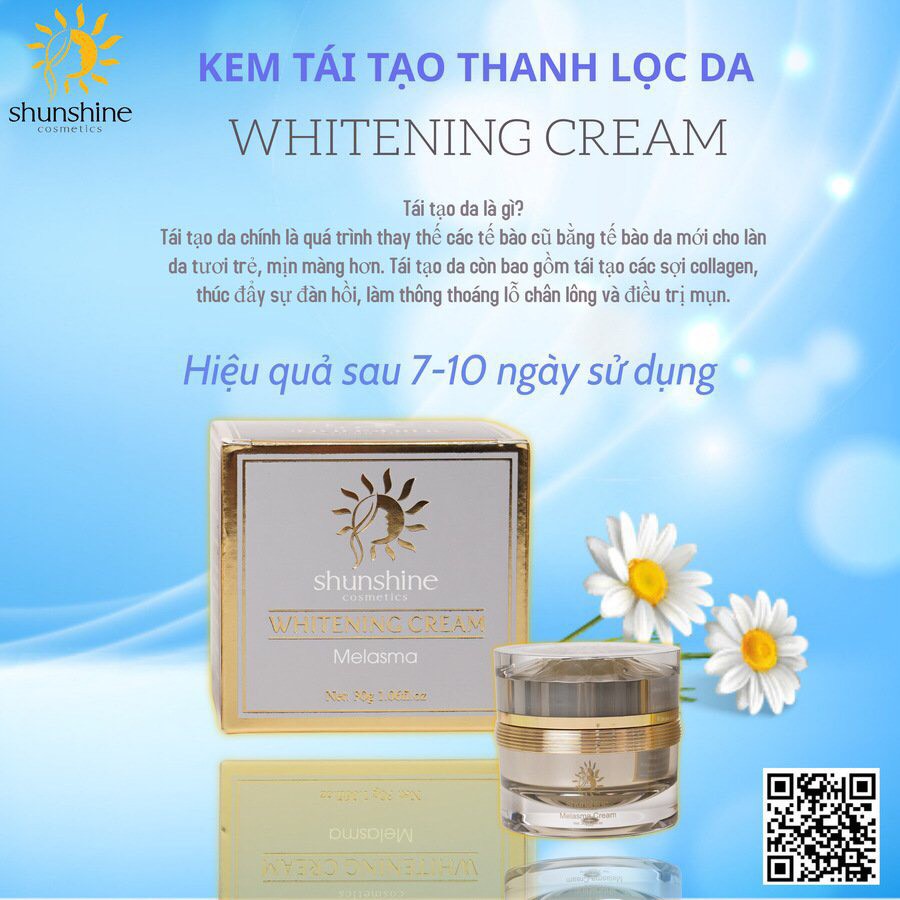 Shunshine Cosmetics sản phẩm dưỡng trắng và tái tạo da