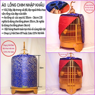 Áo lồng chim nhập khẩu 2 lớp thêu rồng cực đẹp