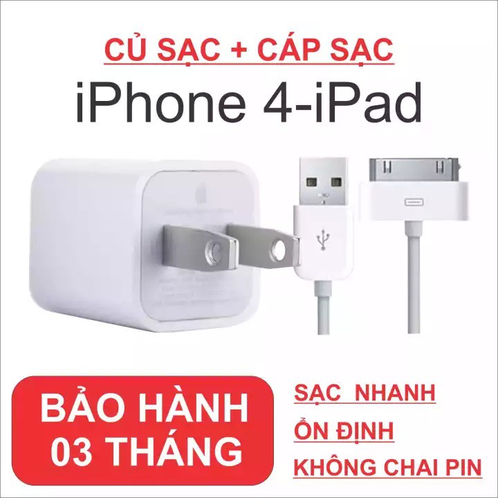 Dây cáp sạc cho iPhone 4/ 4S/ 3G/ iPad