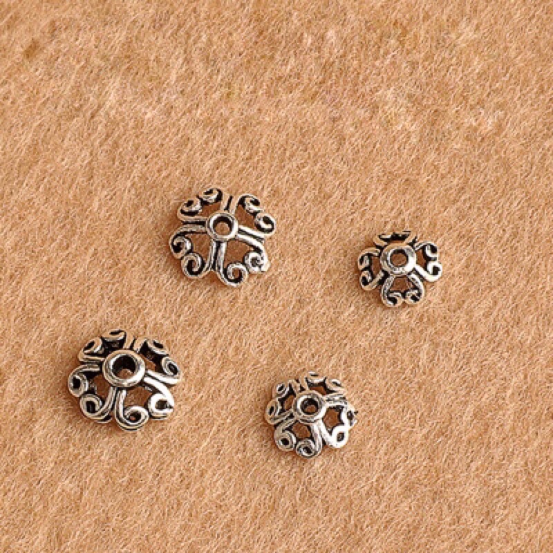 Charm bạc ốp hoa Loại dầy 8mm - MH018