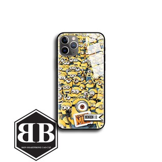 Ốp lưng kính cường lực in hình minion đa sắc màu cho iphone 11 / 11 Pro / 11 Pro Max