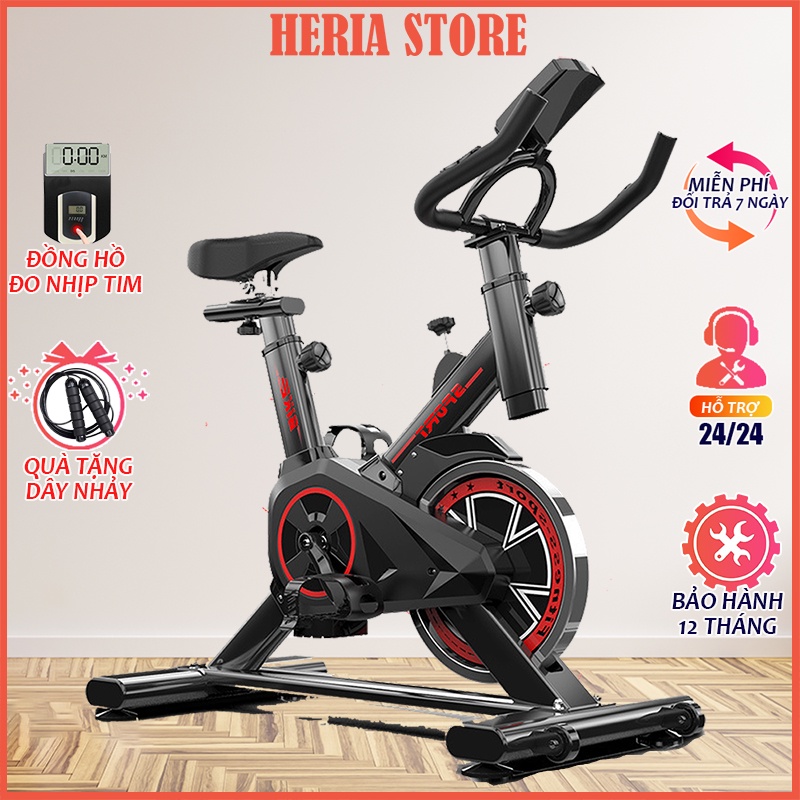 Xe đạp tập thể dục tại nhà cao cấp Spinning Bike X7, xe đạp thể thao Gym bảo hành 24 tháng Heria Store