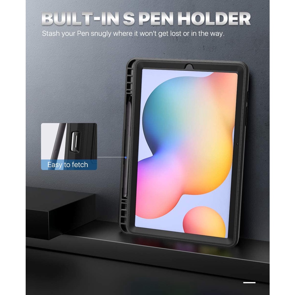 MOKO Ốp Lưng Bảo Vệ Toàn Diện Có Đế Dựng Cho Samsung Galaxy Tab S6 Lite 10.4 &quot;2020
