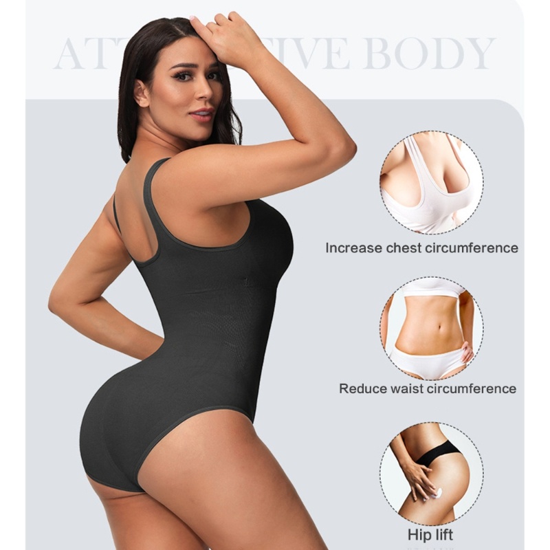 Bộ Áo Liền Quần Định Hình Nâng Mông Cổ Tròn Toàn Thân Không Đường May Cho Nữ