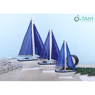 Mô hình thuyền trang trí cánh buồm xanh MHT-02 TTTM
