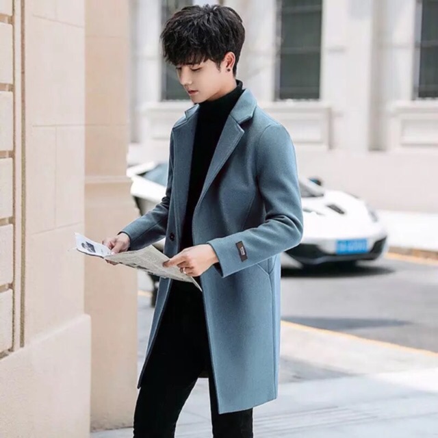 Áo dạ nam 🌈FREESHIP🌈 GIẢM 35k đơn từ 320k Áo măng tô nam dáng dài