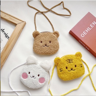 Túi đeo gấu thỏ hổ bông nhiều màu TXB6