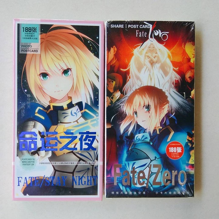 Postcard Fate stay night / grand order hộp ảnh bộ ảnh có ảnh dán + lomo + postcard bưu thiếp anime chibi