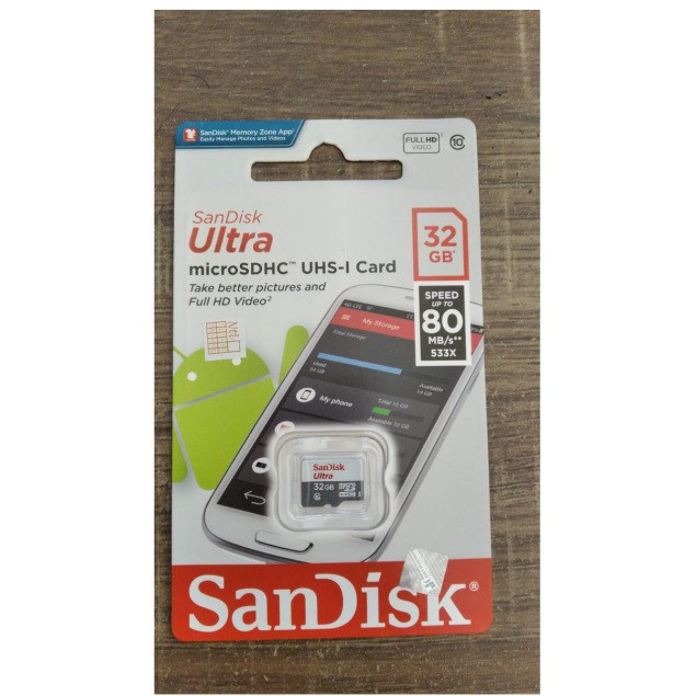 Thẻ Nhớ Micro Sd Hiệu Sandisk Class 10 32gb