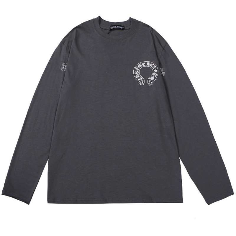 Áo Thun Cotton Tay Dài In Hình Chrome Hearts Cổ Điển Thời Trang Cho Nam Nữ
