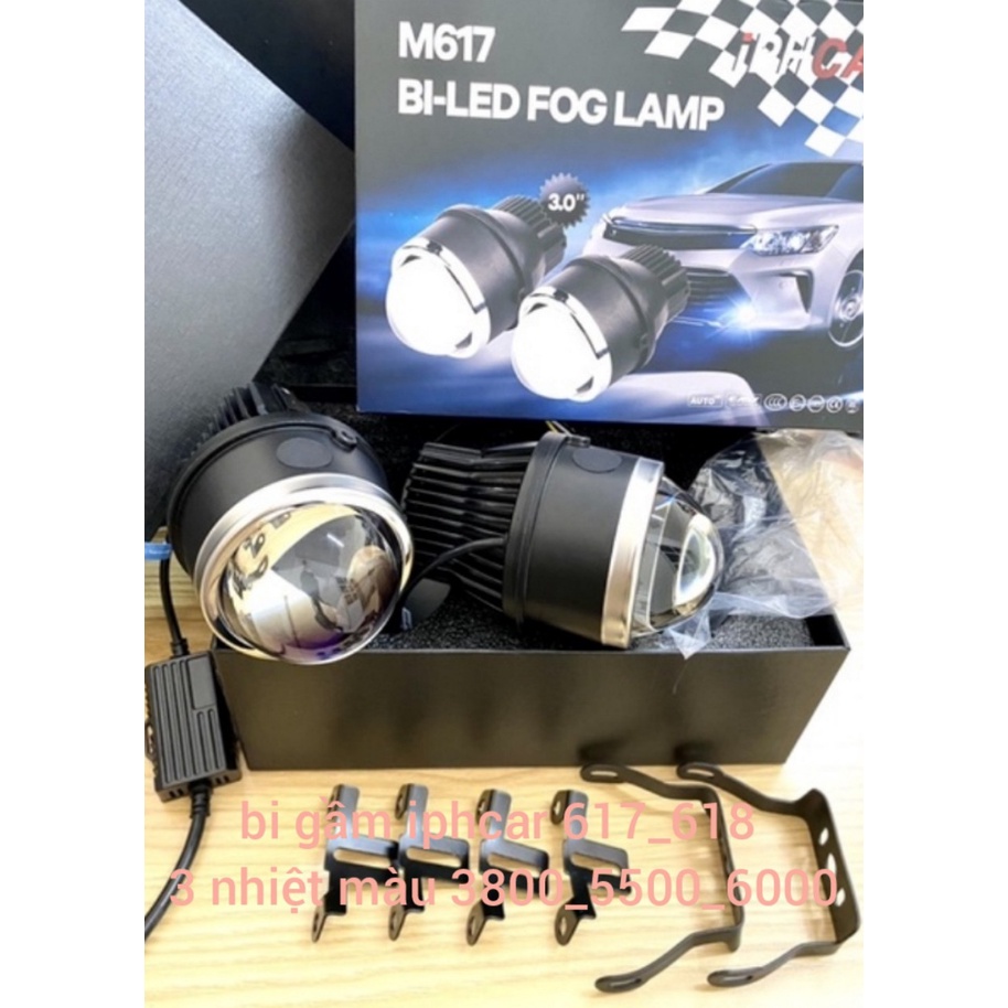 Đèn 2 quả bi gầm ô tô iphcar 617-618 3 nhiệt màu 3400k-5500k-6000k bảo hành 2 năm