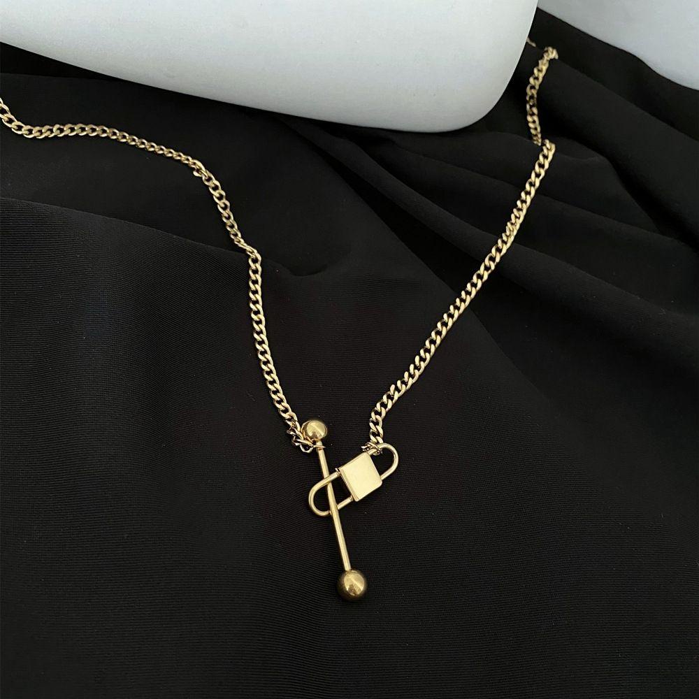 AROMA Vòng Cổ Dây Xích Bằng Thép Titanium Dày Phong Cách Punk Hàn Quốc Cổ Điển