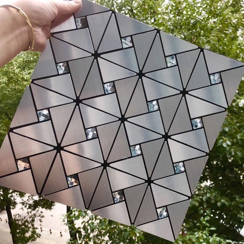 Miếng dán chống nước, trang trí nhà cửa hình tam giác bạc