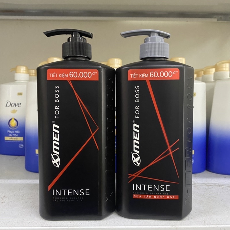 Combo Dầu gội nước hoa 650g + Sữa tắm nước hoa X-Men for Boss Intense 650g