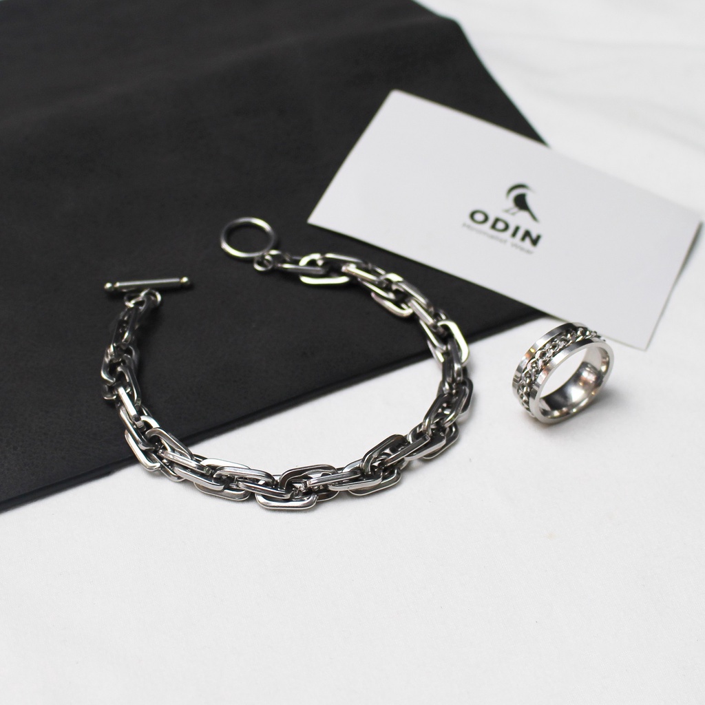 Vòng Triple Chain - Thép Titanium 316L - TẶNG KÈM NHẪN