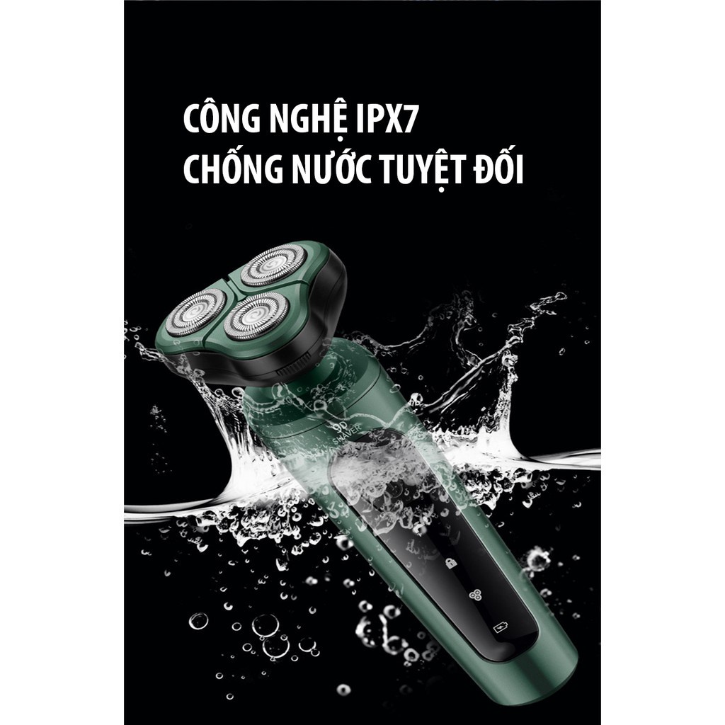 Máy Cạo Râu 9D 4 in 1 SHAVER Kèm 6 Phụ Kiện Cao Cấp, 3 Lưỡi Mini Siêu Bền, Lưỡi Xoay Đa Chiều, Bảo Hành 12 Tháng