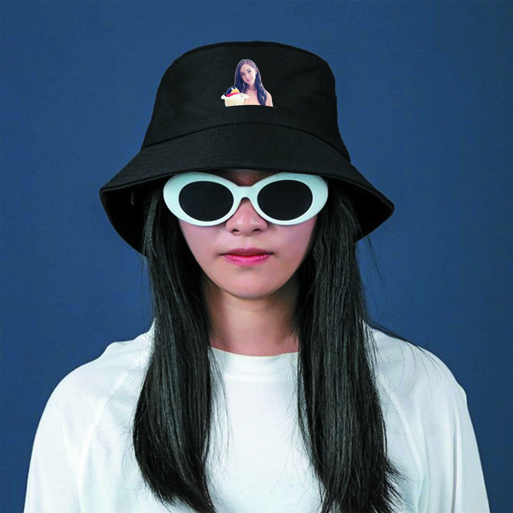 Mũ bucket thần tượng in hình TFBOYS TẠ KHẢ DẦN PHẠM BĂNG BĂNG nón đen đi học đi chơi thời trang