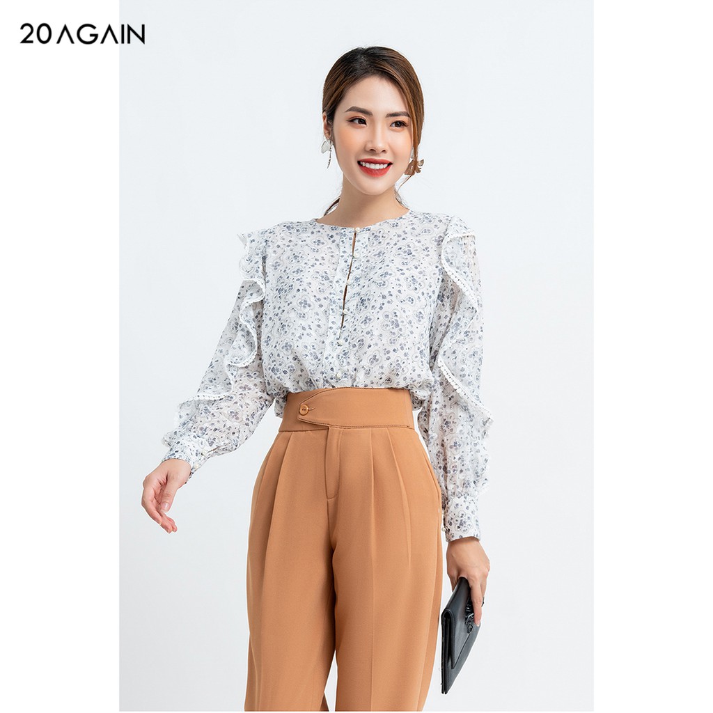 Quần tây nữ công sở 20AGAIN đủ màu, đủ size, chiết ly QAA0985