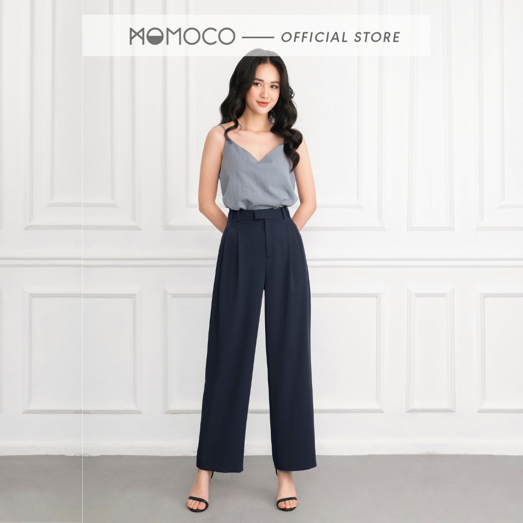 Quần Culottes Ống Suông Nữ 2 Ly MOMOCO ESSENTIALS Chất Tuýt Si Không Nhăn, Giữ Form Pleated Culottes  - M2775 | BigBuy360 - bigbuy360.vn