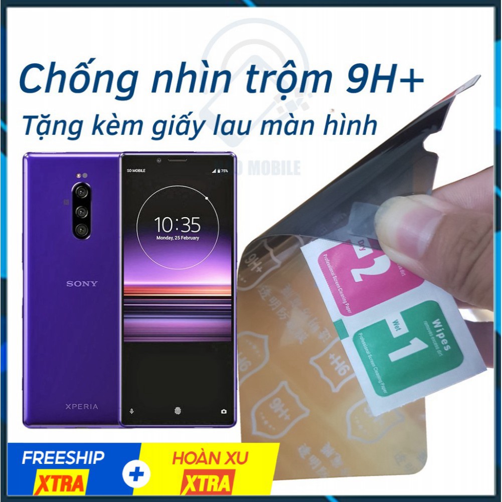 Dán chống nhìn trộm Sony Xperia 1 - Dán cường lực dẻo nano