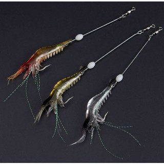 Mồi câu cá hình con tôm có phao nhựa dạ quang