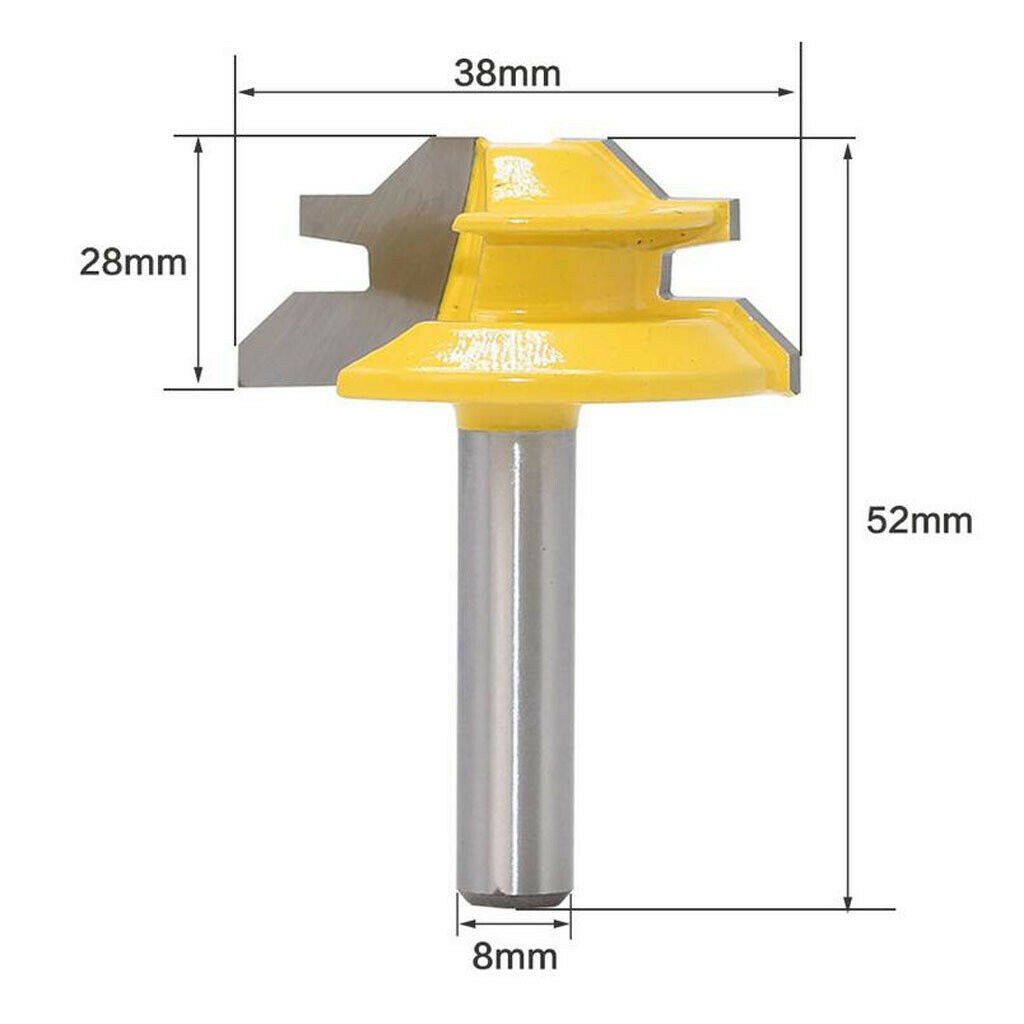 Mũi phay ghép gốc vuông hoa văn, cốt 8mm