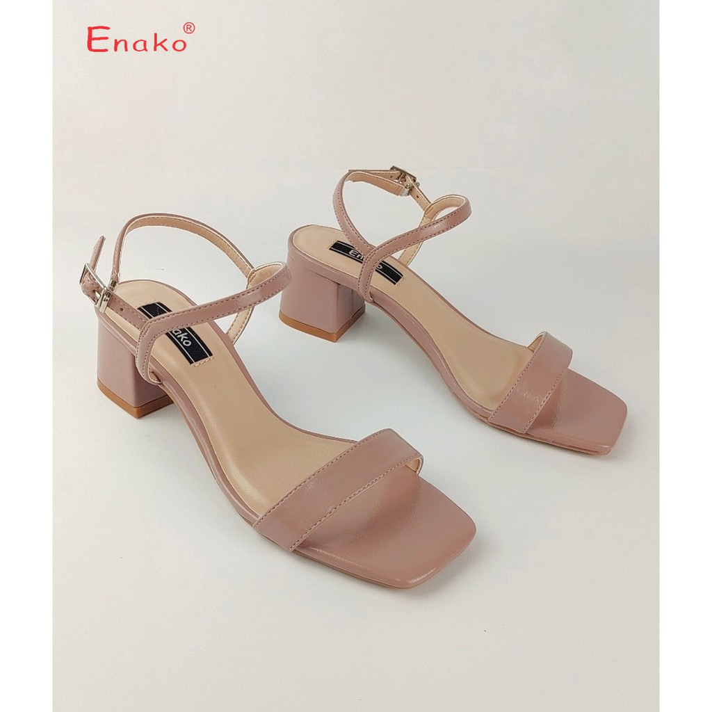 Giày sandal quai mảnh gót 5cm êm ái Enako TP13518