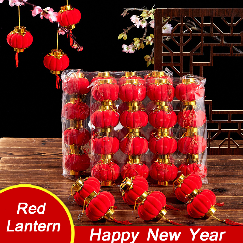 Set 30 đèn lồng đỏ 3cm trang trí tiệc sáng tạo