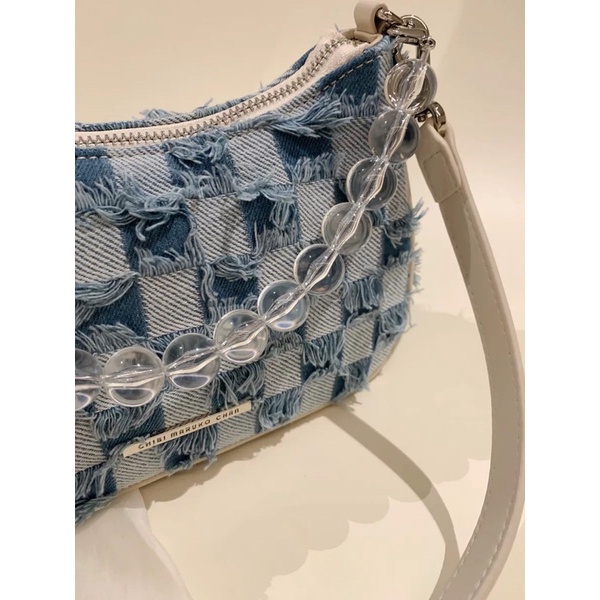 Túi demin 𝗡𝗿𝗲𝘁𝗿𝗼 𝗠𝗮𝗿𝘂𝗸𝗼  phối kèm tag chibi