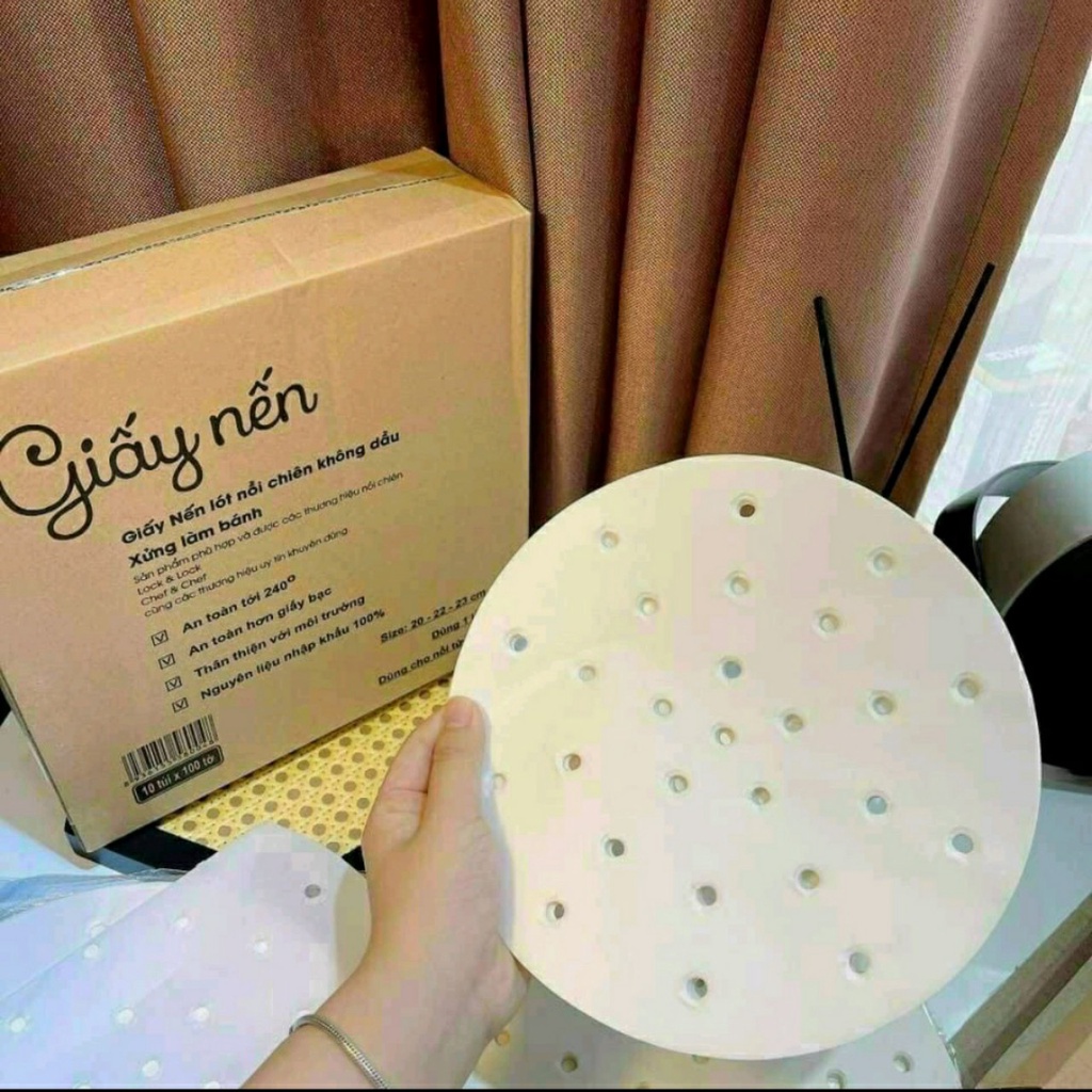 Giấy Nến Thấm Dầu Lót Nồi Chiên Xửng Hấp Chống Dính Giúp Vệ Sinh Nồi Dễ Dàng An Toàn Hạn Chế Dầu Mỡ Kotic_shop