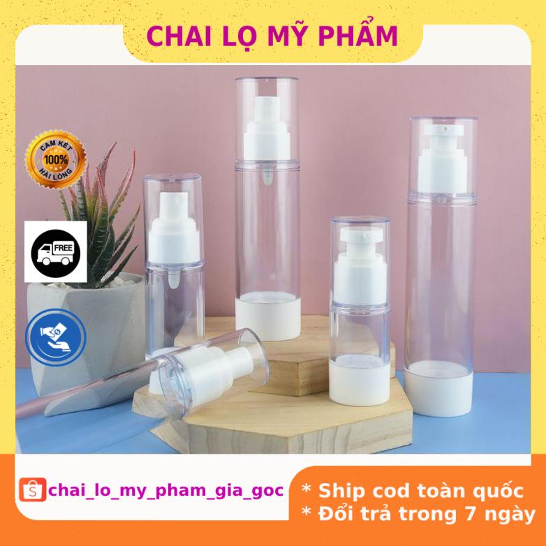 Chai Chiết Mĩ Phẩm ❤ GIÁ TỐT NHẤT ❤ Chai nhựa xịt giọt hút chân không 15ml,30ml,50ml,100ml chiết mỹ phẩm .