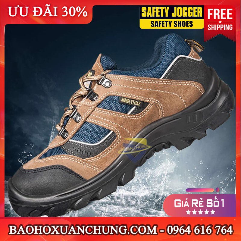 Giày bảo hộ lao động nam Jogger X2020P S3, giày bảo hộ thoáng khí, chống đinh, chống va đập