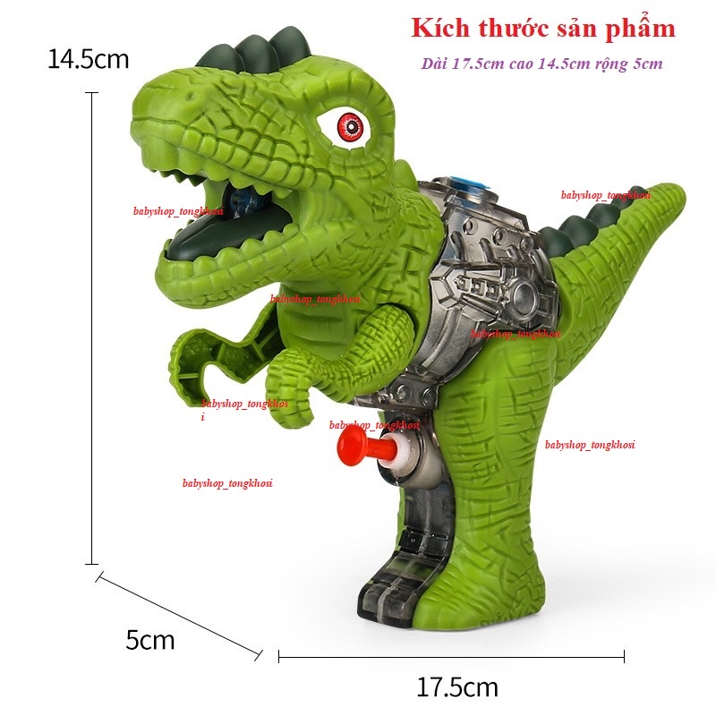 Súng Nước khủng long Ba Sừng cực ngàu, Phun Nước khủng Long mẫu mới nhất loại To