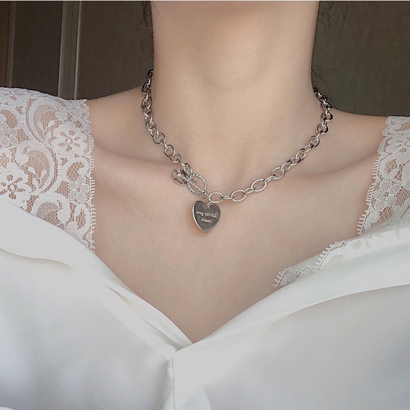 Vòng cổ choker 17km mặt hình trái tim phong cách punk thời trang cho nữ