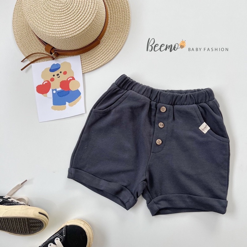 Quần Short cotton xước mềm mại bé trai-MS41